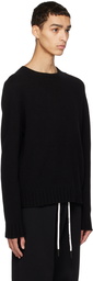 Palm Angels Black Curved Sweater