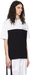 VTMNTS Black & White Colorblocked T-Shirt
