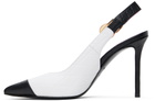 Balmain White & Black Two-Tone Pumps