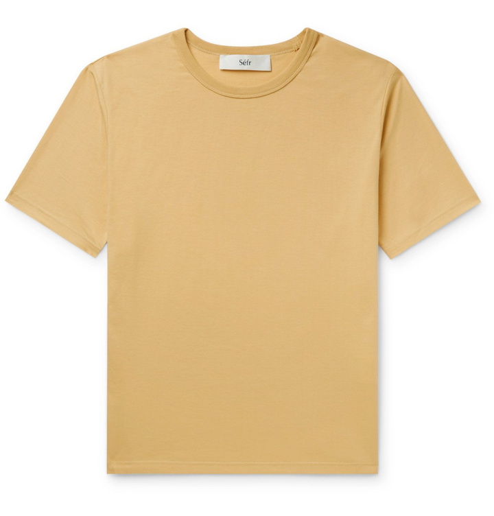 Photo: SÉFR - Luca Cotton-Blend Jersey T-shirt - Yellow