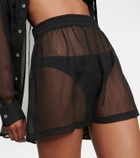 Jade Swim Sheer high-rise shorts