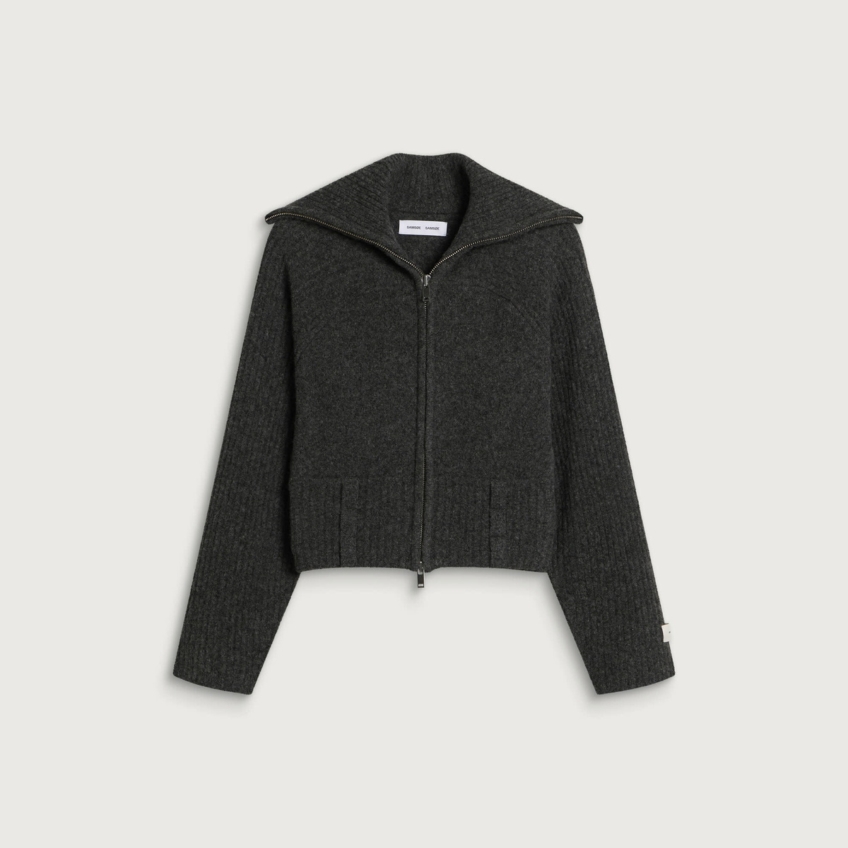 Samsøe Samsøe Women's Samirra Zip Cardigan in Dark Grey Melange