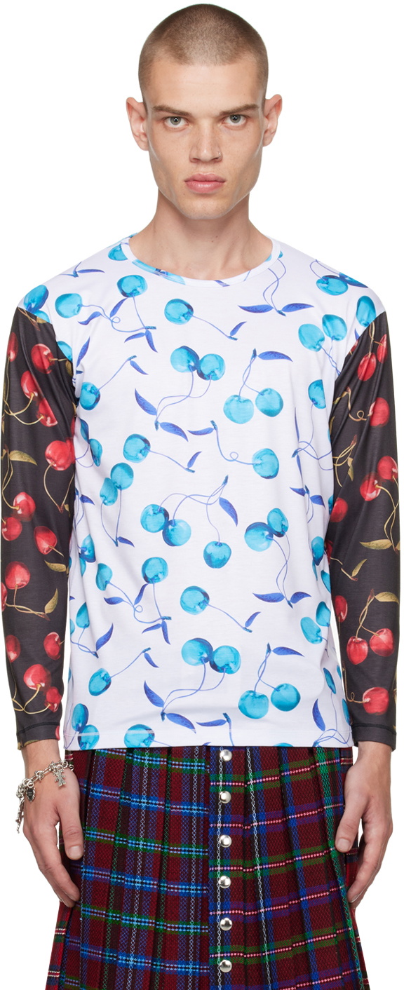 DUELLING CHERRIES FITTED JERSEY TOP