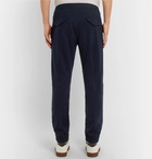 Ermenegildo Zegna - Tapered Cotton and Silk-Blend Jersey Sweatpants - Men - Navy