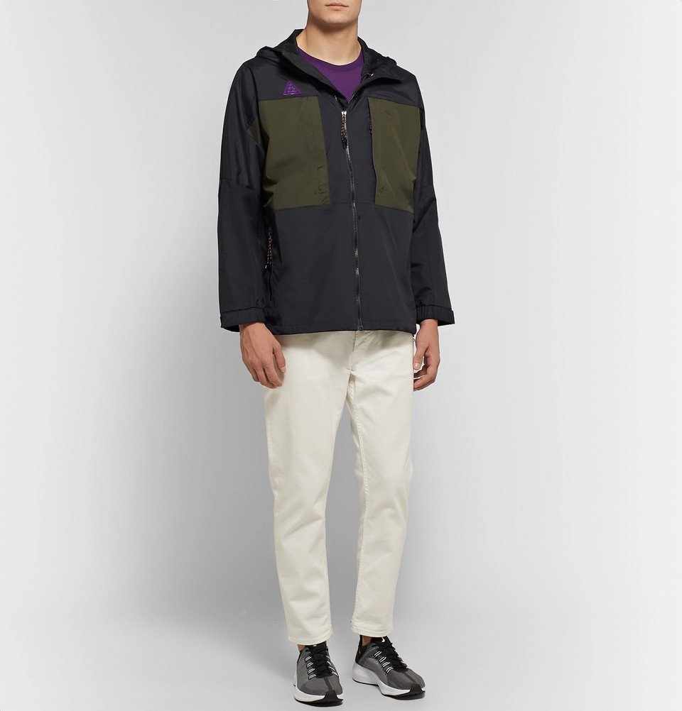 Nike - ACG Colour-Block Ripstop Hooded Anorak - Men - Black Nike