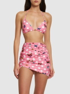 VERSACE - Butterfly Printed Jersey Mini Skirt