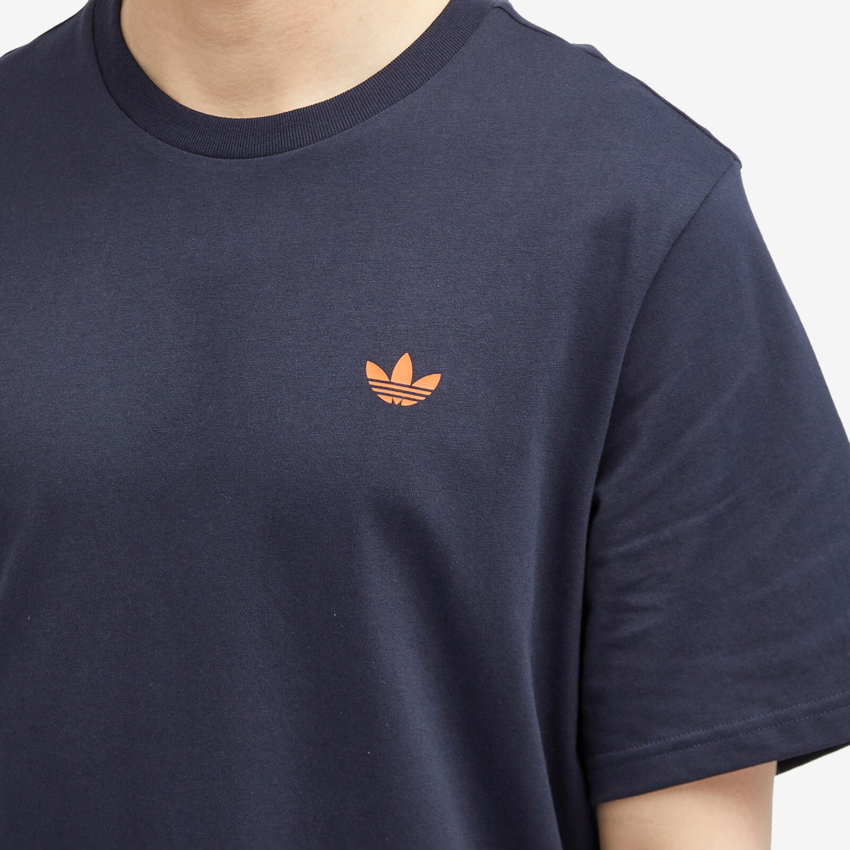 Adidas Men's 4.0 Logo T-Shirt in Legend Ink/Collegiate