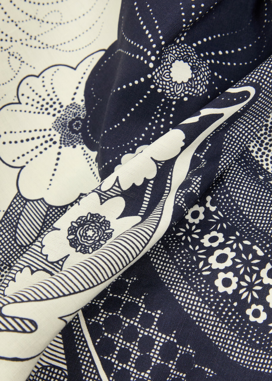 Alemais Mickey Printed Woven Maxi Dress Black And White ALMAIS