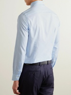 Canali - Cutaway-Collar Cotton-Twill Shirt - Blue