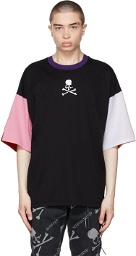 mastermind WORLD Black Multi Colored T-Shirt