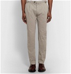 Thom Sweeney - Pleated Stretch-Cotton Chinos - Light gray