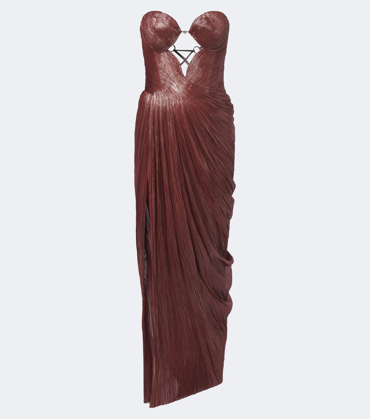 Maria Lucia Hohan Huda metallic corset gown