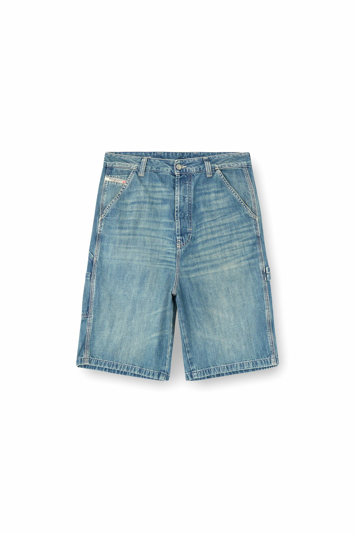Diesel Utility-style denim shorts - Denim short pants Mens in Blue