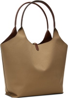 Stella McCartney Khaki Logo Reversible Tote