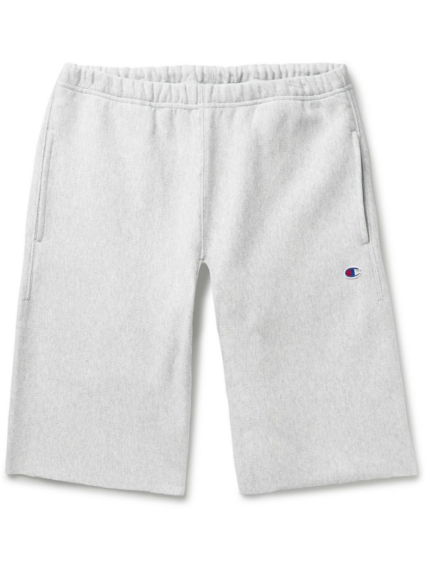 Photo: CHAMPION - Fleece-Back Cotton-Jersey Shorts - Gray
