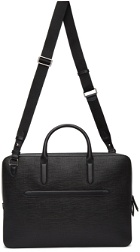 Smythson Black Large Panama Lightweight Briefcase