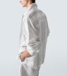 Commas Kantha striped cotton overshirt