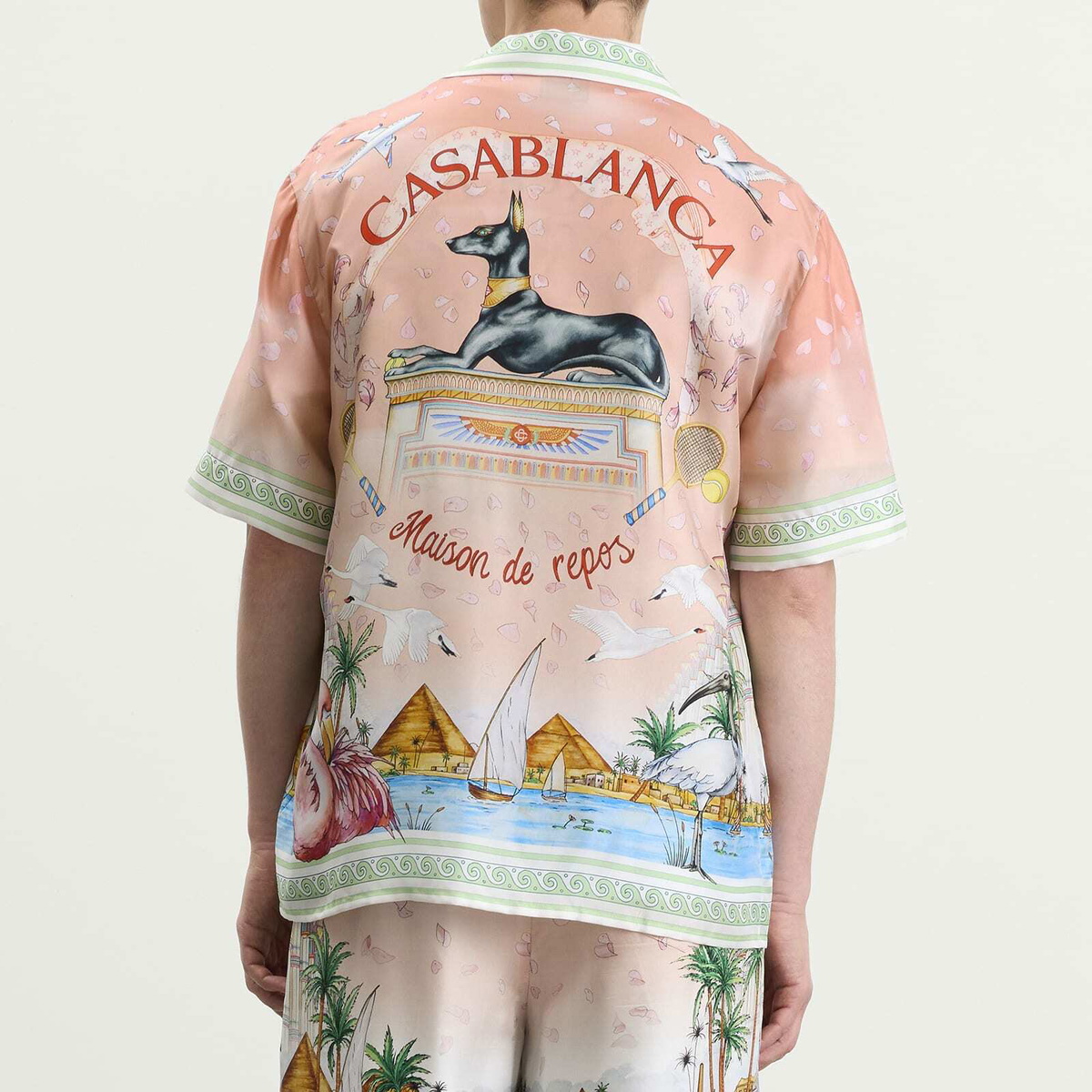 Casablanca Men's Ethereal Cuban Collar Shirt in Pink