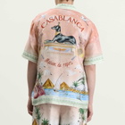Casablanca Men's Ethereal Cuban Collar Shirt in Pink