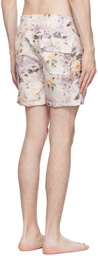 Bather Taupe Polyester Swim Shorts