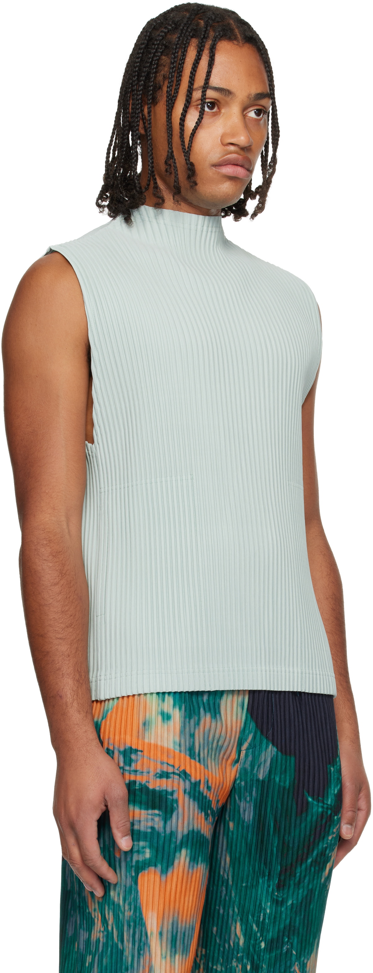 HOMME PLISSÉ ISSEY MIYAKE Blue Monthly Color July Tank Top
