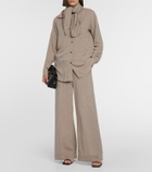 Toteme Scarf-collar mélange shirt