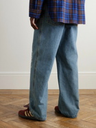LOEWE - Anagram Straight-Leg Logo-Appliquéd Jeans - Blue