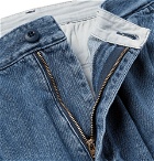 Beams - Cropped Distressed Denim Jeans - Indigo