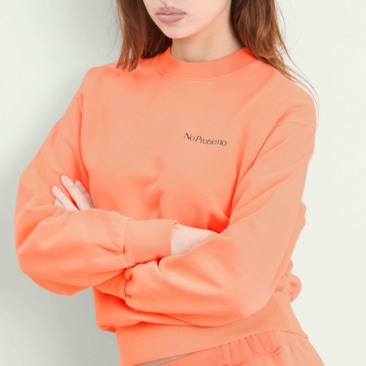 No Problemo Women's Mini Problemo Sweatshirt in Coral