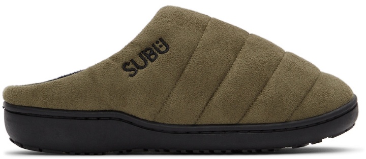 Photo: SUBU SSENSE Exclusive Khaki Quilted Slippers