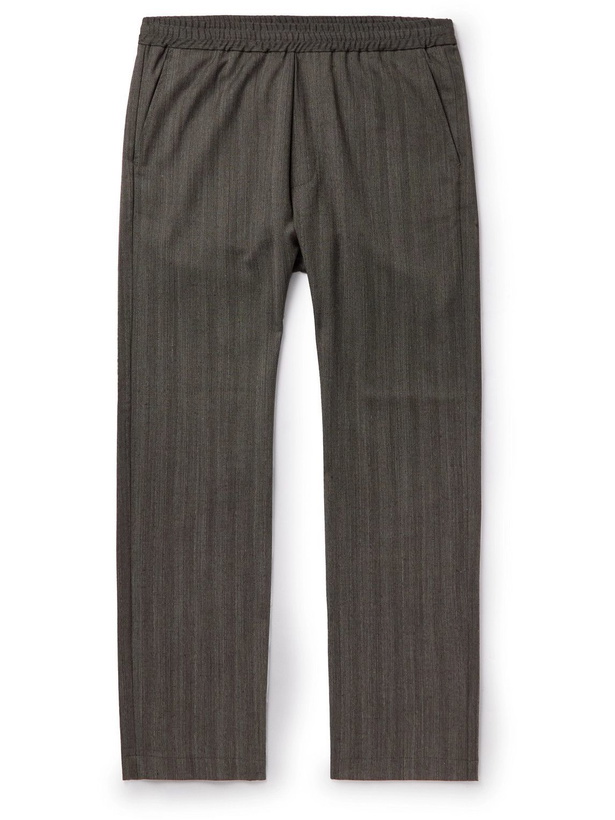 Photo: Barena - Tosador Straight-Leg Tech-Wool Trousers - Gray