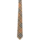 Burberry Beige Silk Vintage Check Modern Cut Tie