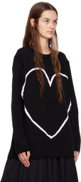 Comme des Garçons Black Black Heart Intarsia Sweater