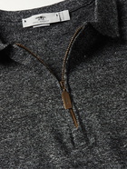 Inis Meáin - Linen and Cotton-Blend Half-Zip Polo Shirt - Gray