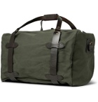 Filson - Leather-Trimmed Twill Duffle Bag - Green