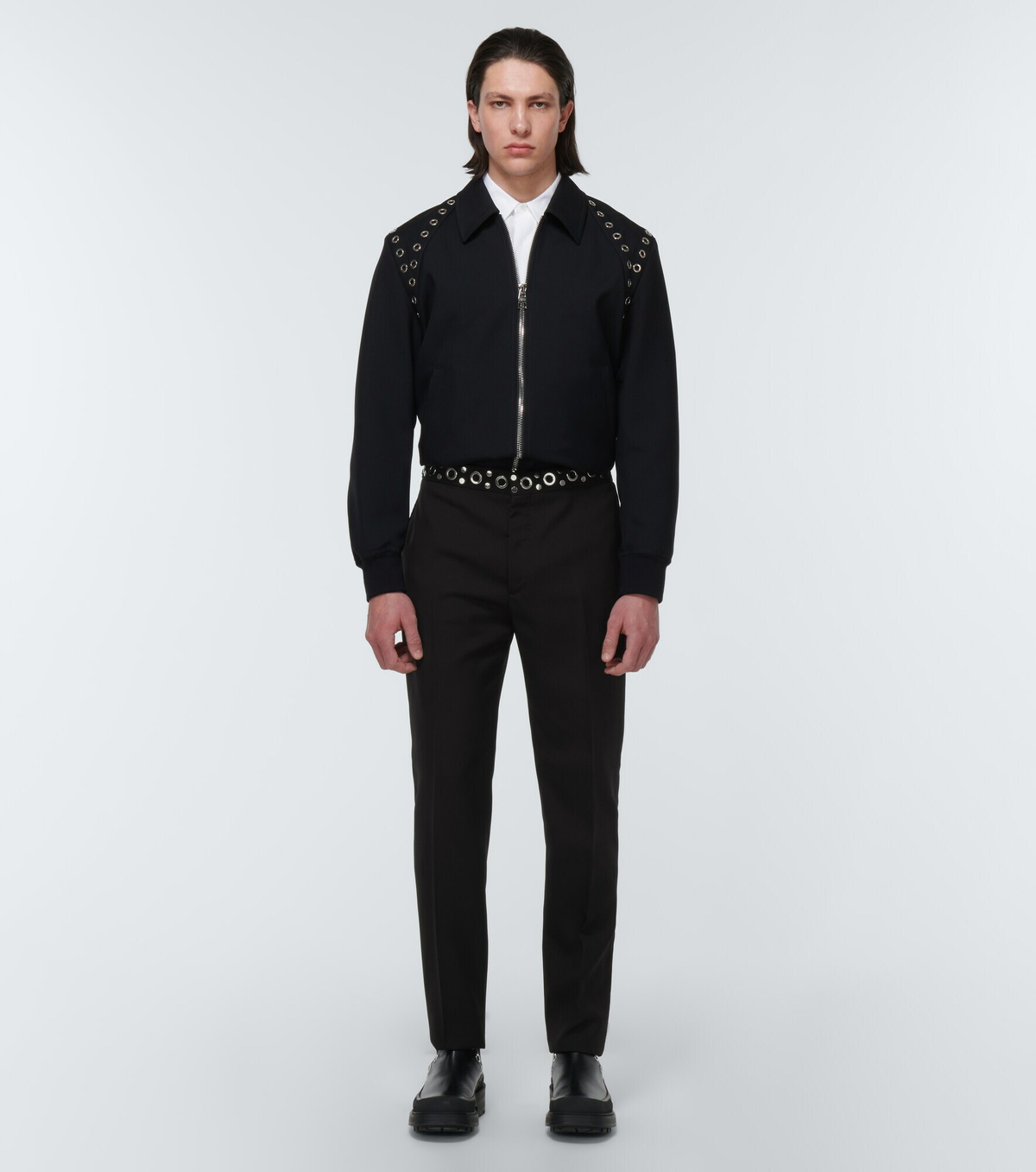 Alexander Mcqueen Men Black Gabardine Pant main image 1