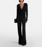Sportmax Ruched crêpe top