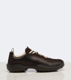Miu Miu Bubble suede-trimmed sneakers