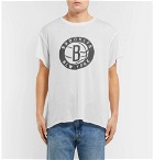 The Elder Statesman - NBA Brooklyn Nets Cashmere and Silk-Blend T-Shirt - White