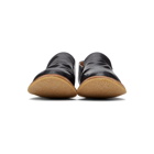 Dries Van Noten Black Crinkled Leather Loafers