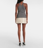 Courrèges Cotton ribbed-knit tank top