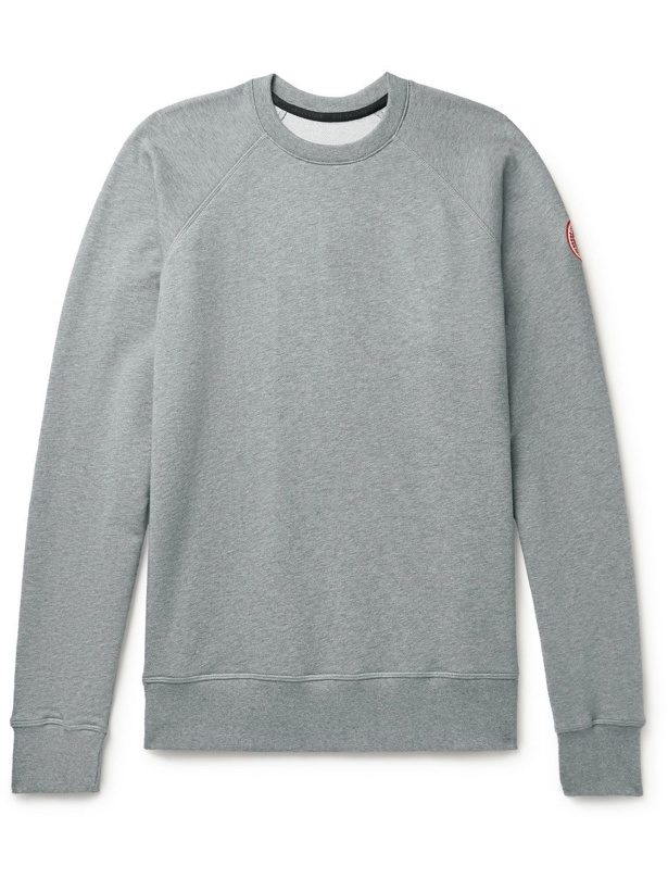 Photo: Canada Goose - Huron Logo-Appliquéd Cotton-Jersey Sweatshirt - Gray