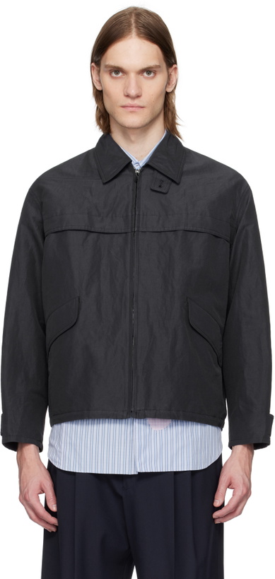 Photo: YLÈVE Black Ramy Cotton Weather Jacket
