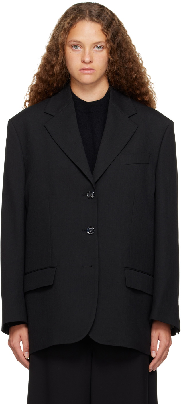 Acne Studios Black Notched Lapel Blazer Acne Studios