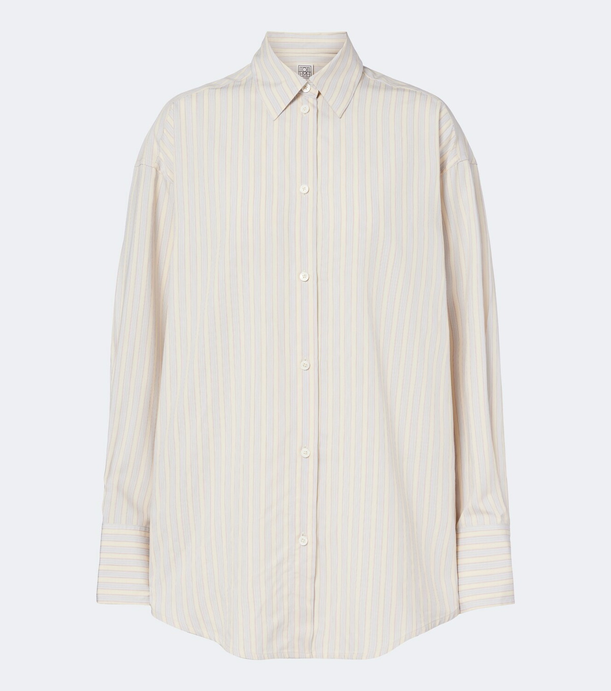 Toteme Striped oversized poplin shirt
