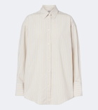 Toteme Striped oversized poplin shirt