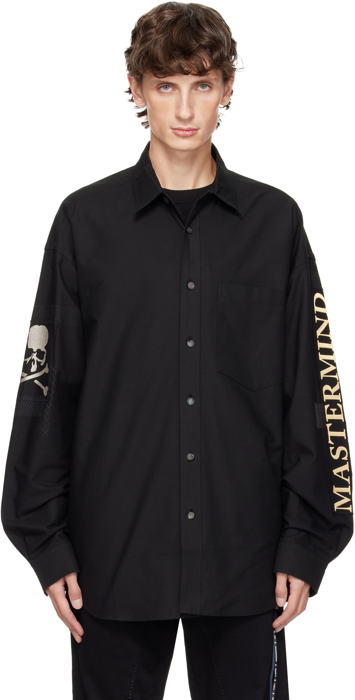 MASTERMIND WORLD Black Oxford Shirt