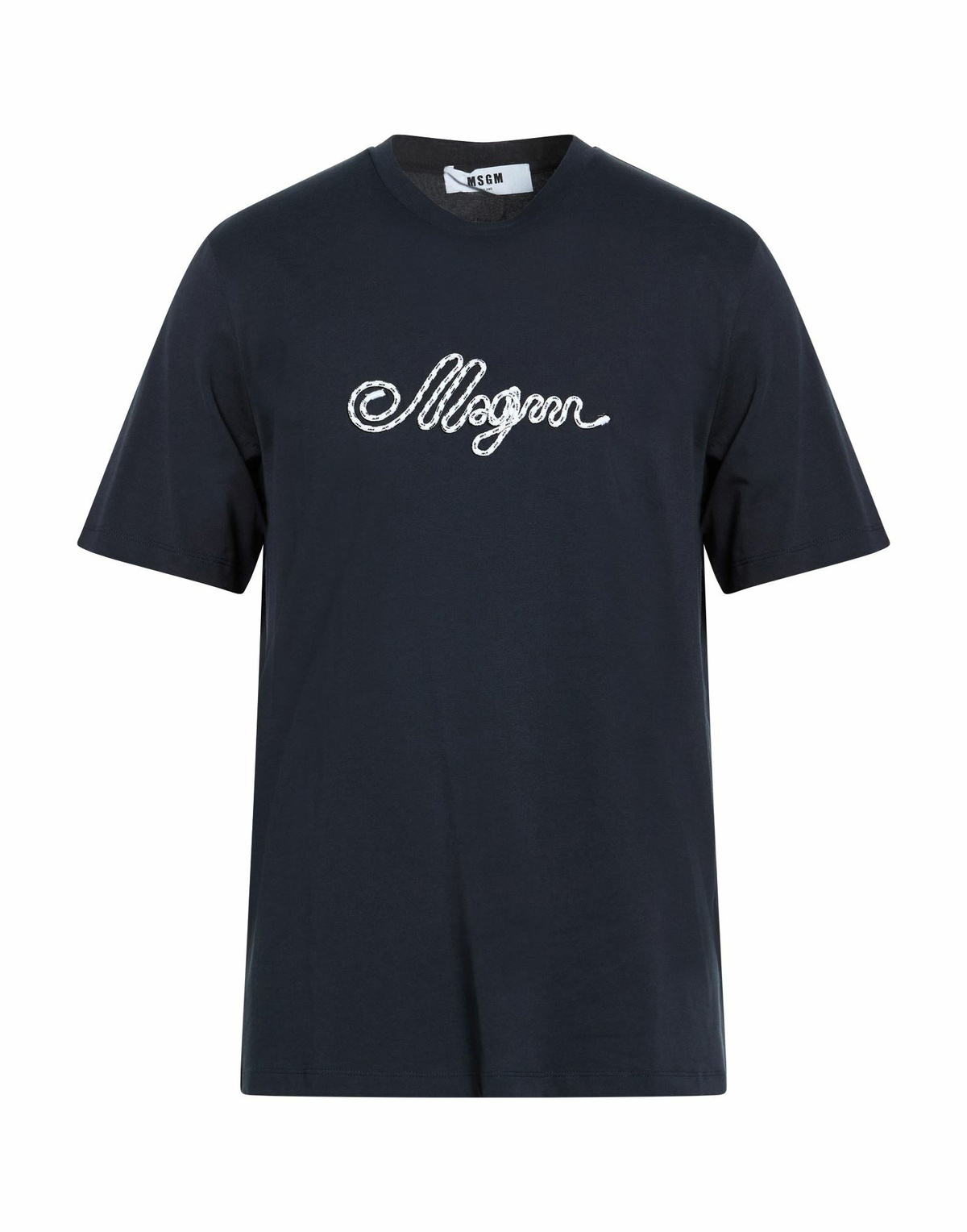 Msgm Mens T-shirt Midnight in Blue