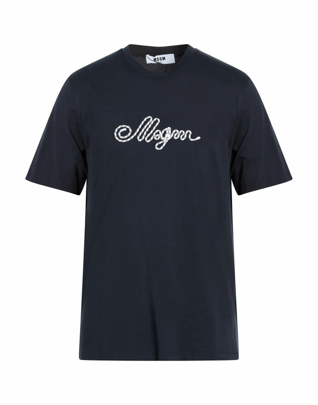 Photo: Msgm Mens T-shirt Midnight in Blue