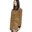 Alexachung Beige Corduroy October Double-Breasted Blazer